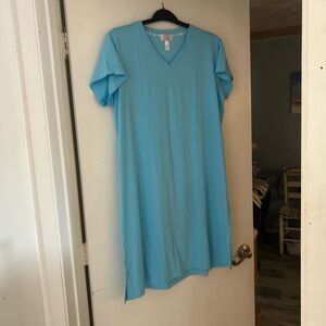 Oscar de la Renta Sky Blue V-Neck dress